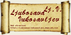 Ljubosava Vukosavljev vizit kartica